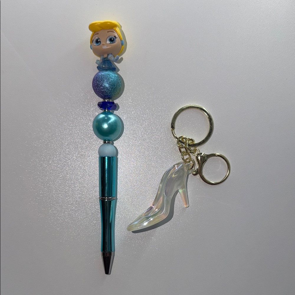 Pen - Doorable Cinderella Custom Pen & Iridescent Heel Charm